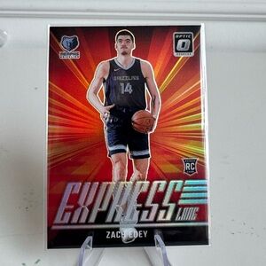 2024 2025 Panini Donruss Optic Prizm Zach Edey Express Lane Rookie Prizm. Mint